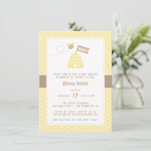 Schattigee mama naar bij baby douchevragen kaart (Staand voorkant)