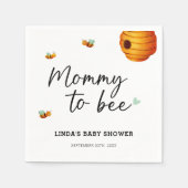 Schattigee mama om Baby shower bij te zijn Servet (Voorkant)