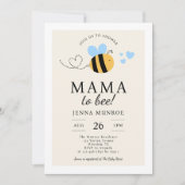 Schattigee mama om blauw Baby shower te zijn Kaart (Voorkant)