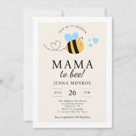 Schattigee mama om blauw Baby shower te zijn Kaart