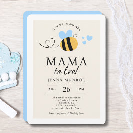 Schattigee mama om blauw Baby shower te zijn Kaart