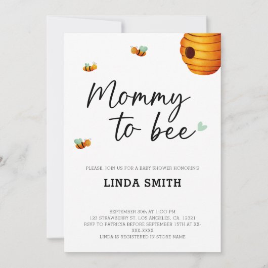 Schattigee mama om genderneutraal Baby shower te z Kaart (Voorkant)