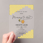 Schattigee mama om honingraat Baby shower zijn Acryl Uitnodigingen (Insitu (Draagbaar))