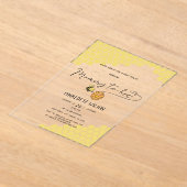 Schattigee mama om honingraat Baby shower zijn Acryl Uitnodigingen (Laagn)