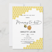 Schattigee mama om honingraat Baby shower zijn Kaart (Voorkant)