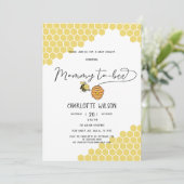 Schattigee mama om honingraat Baby shower zijn Kaart (Staand voorkant)