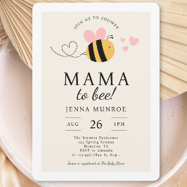 Schattigee mama om roze Baby shower te zijn Kaart