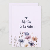 Schattigee mama Spaans Printable Happy Mothers Day Kaart (Voorkant / Achterkant)