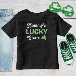 Schattigee mama's Lucky Charm Groene St Patricks D Kinder Shirts