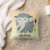 Schattigee mammoet gepersonaliseerd kussen (Deken)