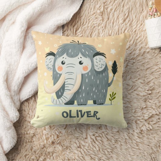 Schattigee mammoet gepersonaliseerd kussen (Deken)