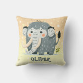 Schattigee mammoet gepersonaliseerd kussen (Achterkant)