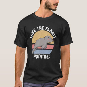 Schattigee Manatees Retro Gift Funny Save The Floa T-shirt