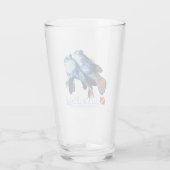 Schattigee mandarijn vis paar uitsparing glas (Achterkant)