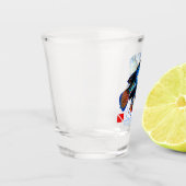 Schattigee mandarijn vis paar uitsparing shot glas (Links)