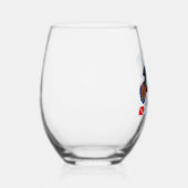 Schattigee mandarijn vis paar uitsparing wijnglas zonder voet (Rechts)