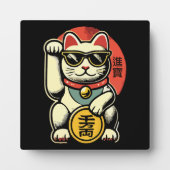 Schattigee  Maneki Neko Lucky Cat, Succes Geld Fotoplaat (Voorkant)