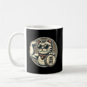 Schattigee  Maneki Neko Lucky Cat, Succes Geld Koffiemok (Links)