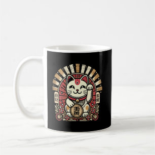 Schattigee  Maneki Neko Lucky Cat, Succes Geld Koffiemok
