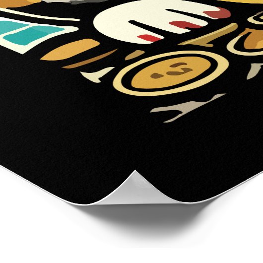 Schattigee  Maneki Neko Lucky Cat, Succes Geld Poster (Hoek)