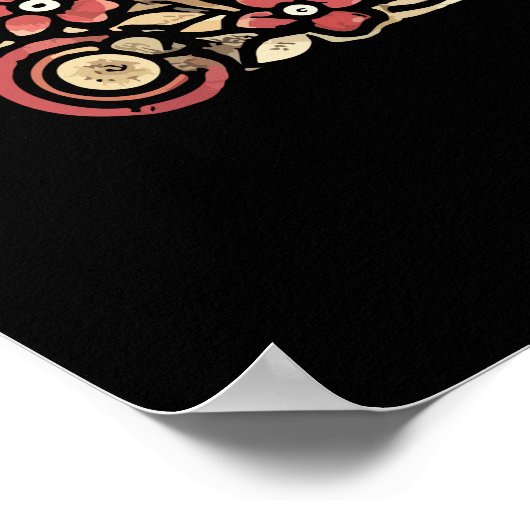 Schattigee  Maneki Neko Lucky Cat, Succes Geld Poster (Hoek)