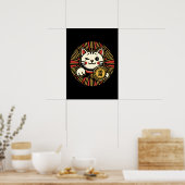 Schattigee  Maneki Neko Lucky Cat, Succes Geld Poster (Keuken)