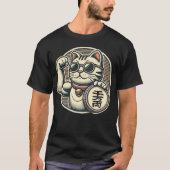 Schattigee  Maneki Neko Lucky Cat, Succes Geld T-shirt (Voorkant)