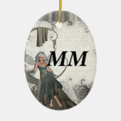 Schattigee manga fee keramisch ornament (Voorkant)