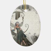 Schattigee manga fee keramisch ornament (Achterkant)