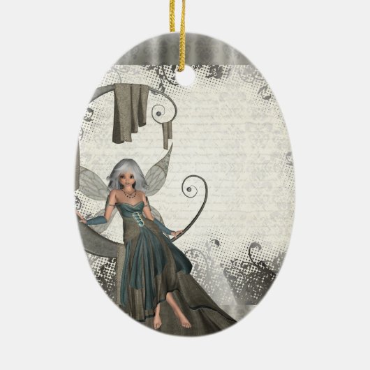 Schattigee manga fee keramisch ornament (Achterkant)