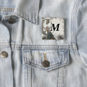 Schattigee manga fee vierkante button 5,1 cm (In situ)