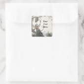 Schattigee manga fee vierkante sticker (Tas)