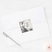 Schattigee manga fee vierkante sticker (Envelop)