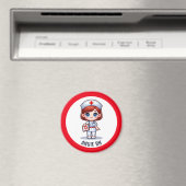 Schattigee Manga Nurse Redhead Blue Eyes Custom Magneet (Insitu (Vaatwasser))