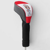 Schattigee Manga Verpleegster met Blond Haar Blauw Golfheadcover (Schuin)