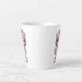 Schattigee Manga Verpleegster met Blond Haar Blauw Latte Mok (Voorkant)