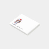 Schattigee Manga Verpleegster met Blond Haar Blauw Post-it® Notes (Schuin)