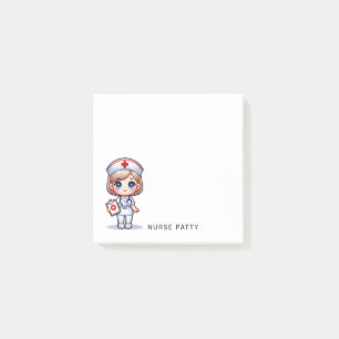 Schattigee Manga Verpleegster met Blond Haar Blauw Post-it® Notes