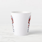 Schattigee Manga Verpleegster met Bruin Haar Bruin Latte Mok (Voorkant)