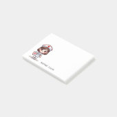 Schattigee Manga Verpleegster met Bruin Haar Bruin Post-it® Notes (Schuin)
