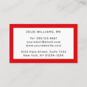 Schattigee Manga Verpleegster met Bruin Haar Bruin Visitekaartje (Achterkant)