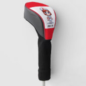 Schattigee Manga Verpleegster met Rood Haar Blauwe Golfheadcover (Schuin)