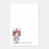 Schattigee Manga Verpleegster Rood Haar Karikatuur Post-it® Notes (Voorkant)