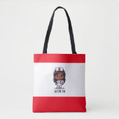 Schattigee Manga Zwart Verpleegster Rood Haar En O Tote Bag (Voorkant)