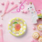 Schattigee mango geel gepersonaliseerde cartoon ve papieren kommen (Feest)