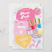 Schattigee Mani Pedi Pamper Spa Verjaardagsglans Kaart (Voorkant)