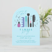 Schattigee Manicure & Make-up Spa Pamper Verjaarda Kaart (Staand voorkant)