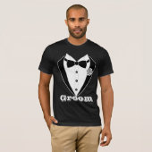 Schattigee Mannen Suit Tuxedo Groom Gepersonalisee T-shirt (Voorkant volledig)