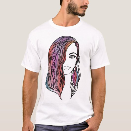 Schattigee mannen-T-shirt met een afbeelding T-shirt (Voorkant)