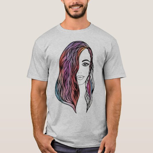 Schattigee mannen-T-shirt met een afbeelding T-shirt (Voorkant)